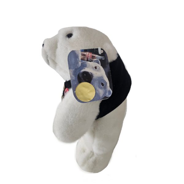 1996 Collectible Coca-Cola Polar Bear Plush - Polar Bear In Black Vest 10"
