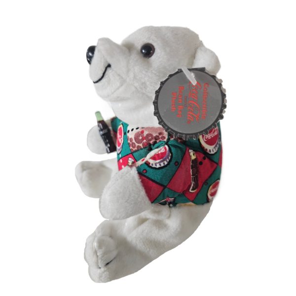 1998 Collectible Coca-Cola Brand Bean Bag Plush Argyle Shirt #0131