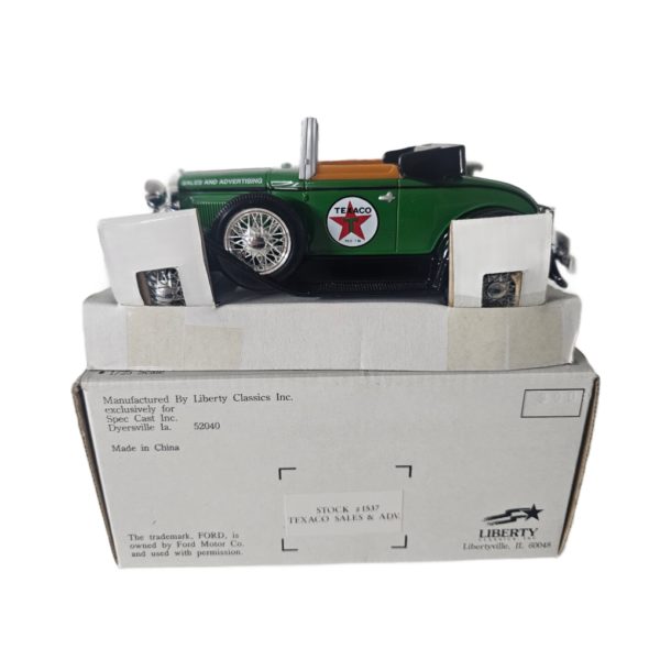 Liberty Classics Texaco Sales & Advertising Ford Model A Roadster Green Die-cast Bank 1:25