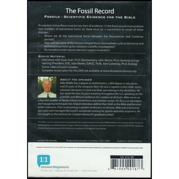 The Fossil Record: Fossils - Scientific Evidence for the Bible (DVD)