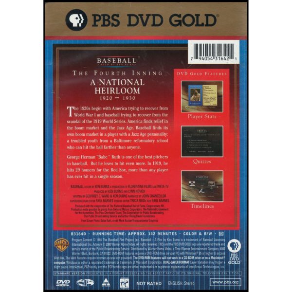 Baseball - A Film by Ken Burns - Inning 4 Our Game: 1920 - 1930 Single Disc  (DVD)