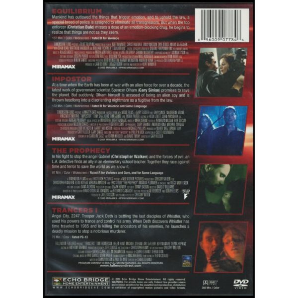 Multi-Feature Collection: Equilibrium / Impostor / The Prophecy / Trancers I (DVD)