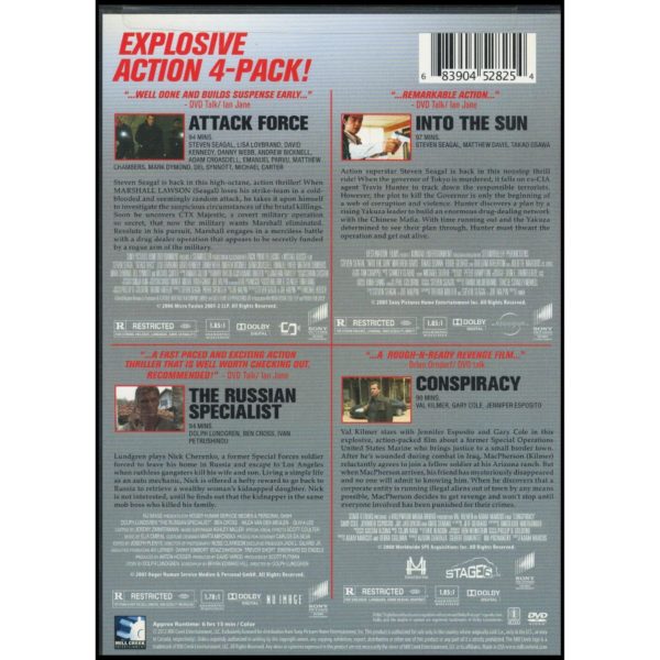 Multi-Feature Collection: Attack Force / Into the Sun / Russian Specialist / Conspiracy (DVD)