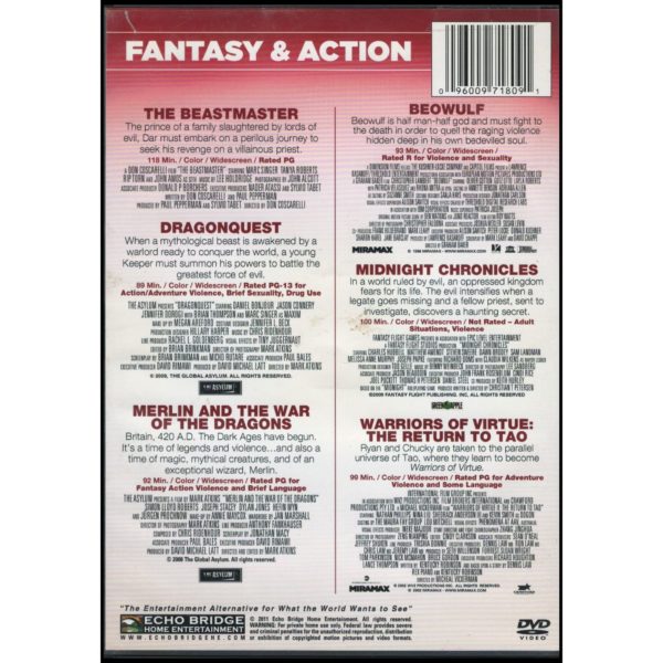 Multi-Feature Collection: 6-Movie Pack: Fantasy & Action (DVD)