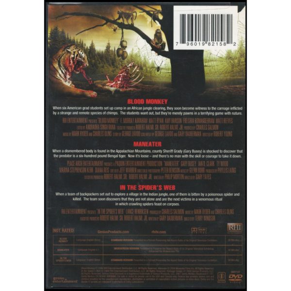 Multi-Feature Collection: Triple Feature: Maneater, In the Spider's Web, Blood Monkey (DVD)