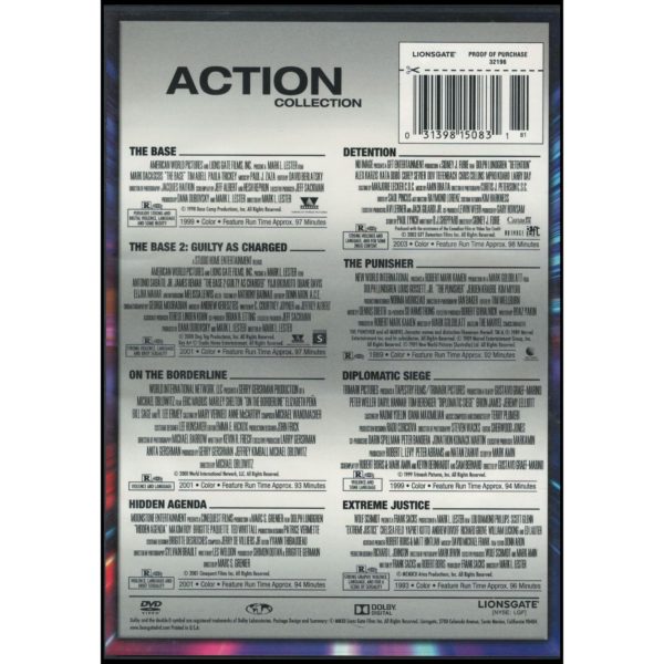 Action Collection: The Base / The Base 2 / One The Borderline / Hidden Agenda / Detention / The Punisher / Diplomatic Case / Extreme Justice (DVD)