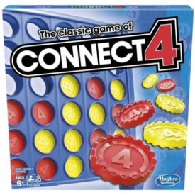 Connect 4 Classic Grid Board Game, 4 in a Row Game for Kids, 2 Player Ages 6+