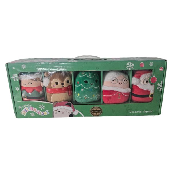 Christmas Holiday 4 Inch Squishmallow Seasonal Squad 5-Piece Set 2022