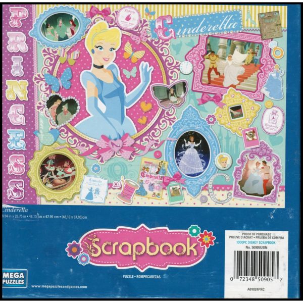 Mega Puzzles Disney Princess Cinderella "Scrapbook" 1000 Piece Puzzle