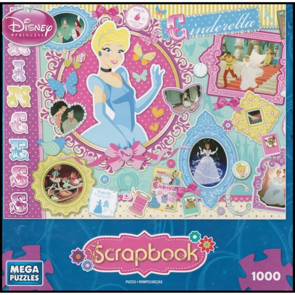 Mega Puzzles Disney Princess Cinderella "Scrapbook" 1000 Piece Puzzle
