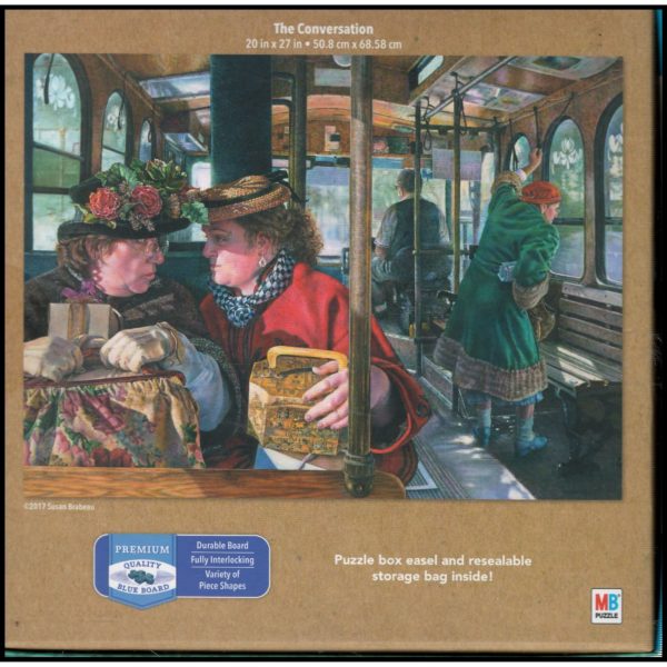 Milton Bradley "The Conversation" Ladies on Trolly 1000 Piece Puzzle by Susan Brabeau