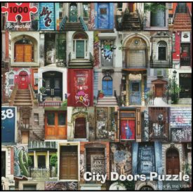 City Doors 1000 Piece Puzzle by Re-marks With Mini Poster