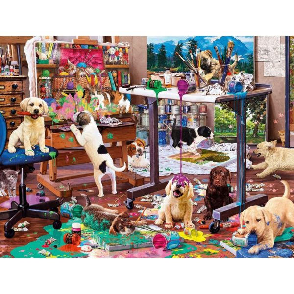 Buffalo Games A Dog's Life "Painting Puppies" 750 Pieces Jigsaw Puzzle