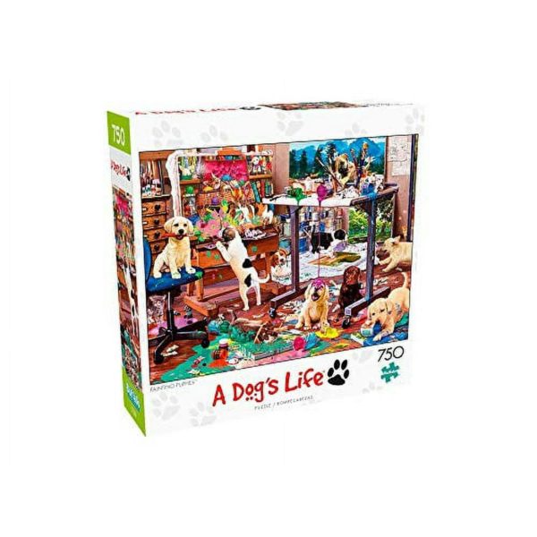 Buffalo Games A Dog's Life "Painting Puppies" 750 Pieces Jigsaw Puzzle