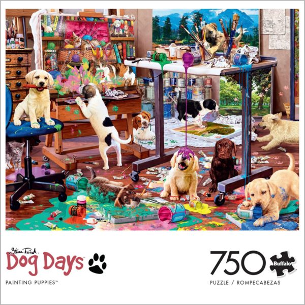 Buffalo Games A Dog's Life "Painting Puppies" 750 Pieces Jigsaw Puzzle
