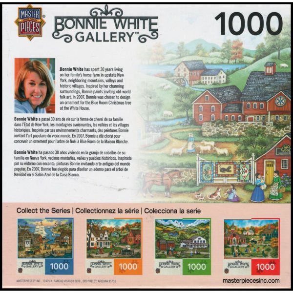 Masterpieces " A Roadside Visit" 1800's Village 1000 Piece Puzzle by Bonnie White Gallery