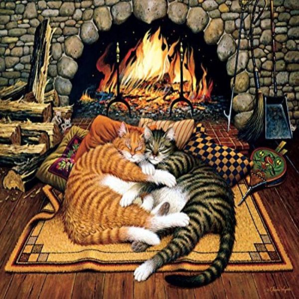 Buffalo Games The Cats of Charles Wysocki "All Burned Out" 750 Pieces Jigsaw Puzzle