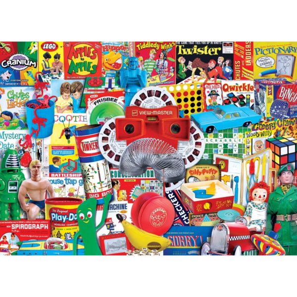 MasterPieces Flashbacks "Let the Good Times Roll"  Retro Toys 1000 Piece Puzzle 19.25" x 26.75"