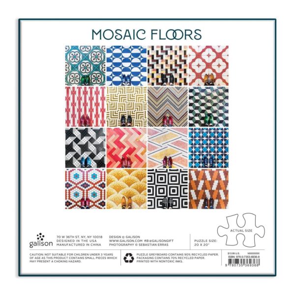Mosaic Floors 500 Piece Puzzle Design by Galison