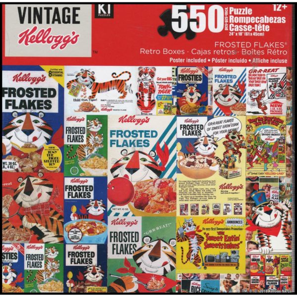 2021 "Vintage Kellogg's Retro Cereal Boxes Jigsaw Puzzle 550 Piece