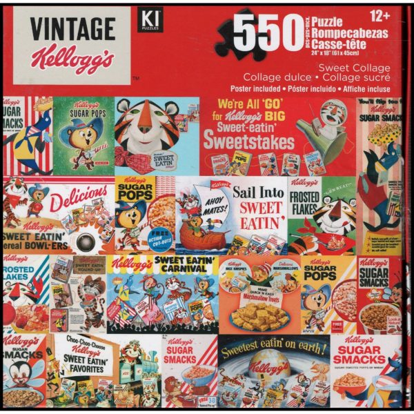 2021 "Vintage Kellogg's Retro Cereal Boxes Jigsaw Puzzle 550 Piece