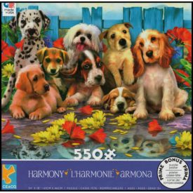 Ceaco Harmony 550 Piece Jigsaw Puzzle Howard Robinson Art Puppies