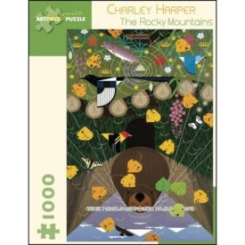 Pomegranate Artpiece Puzzle Charley Harper "The Rocky Mountains" 1000 Piece Jigsaw Puzzle