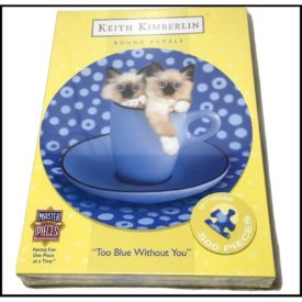 Masterpieces Siamese Kittens "Too Blue Without You" Round 500 Piece Puzzle