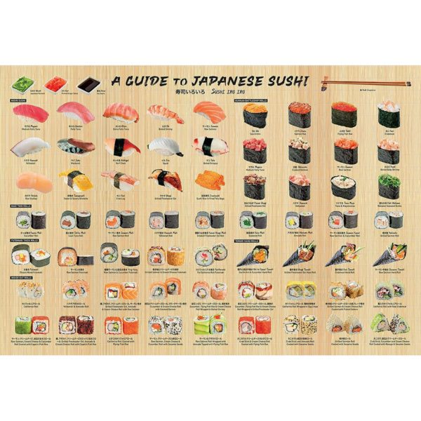 Tuttle Studio "A Guide to Japanese Sushi" 1000 Piece Jigsaw Puzzle