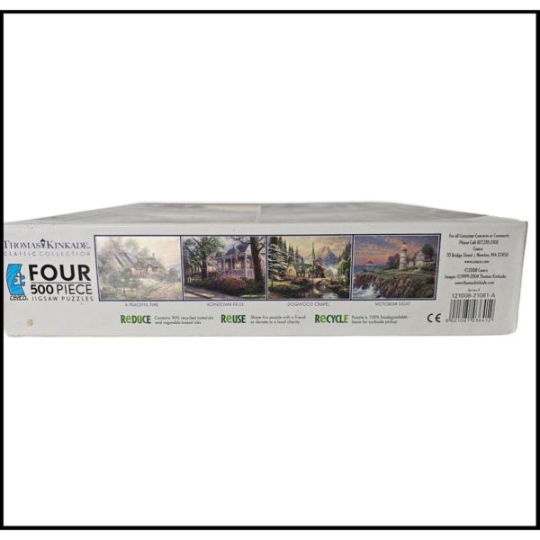 Ceaco Thomas Kinkade 4-in-1 Multi Pack Puzzles (4) 500 Piece