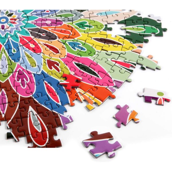 Bgraamiens Puzzle "Blooming Color" 1000 Pieces Round Color Mandala