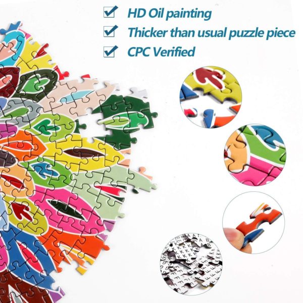 Bgraamiens Puzzle "Blooming Color" 1000 Pieces Round Color Mandala
