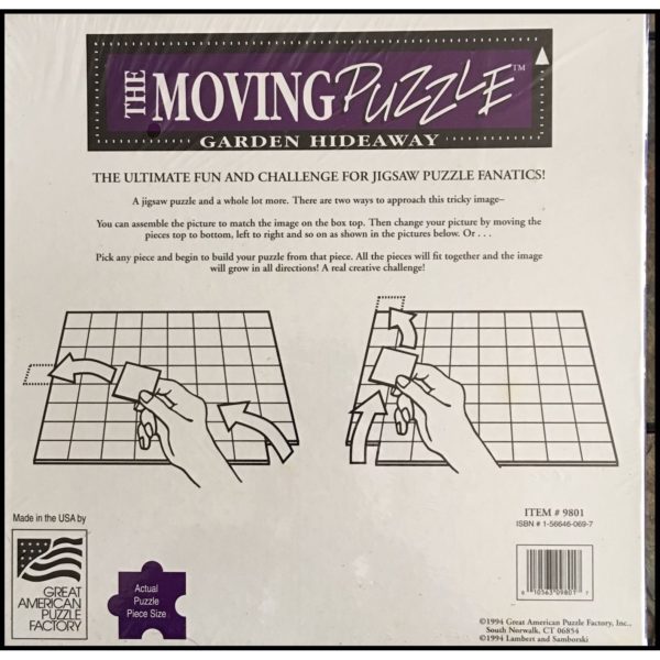1994 The Moving Puzzle "Garden Hideaway" 294 Pieces Wildlife Animals Challenging
