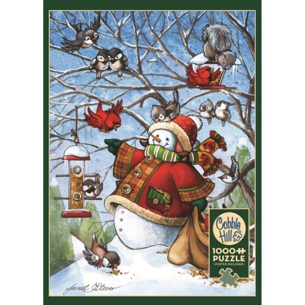 Cobble Hill "Frosty Feeds His Friends" 1000 Piece Puzzle