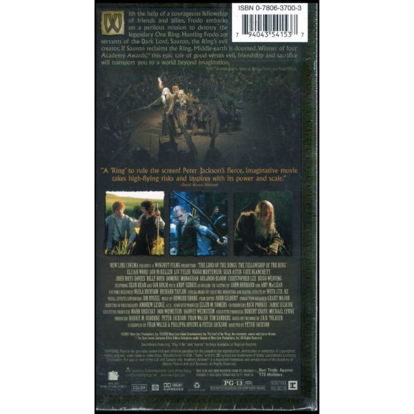 The Lord of the Rings - The Fellowship of the Ring (VHS Tape)