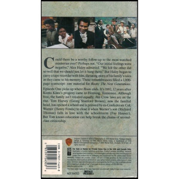 Roots the Next Generation Episode 1 (VHS Tape)