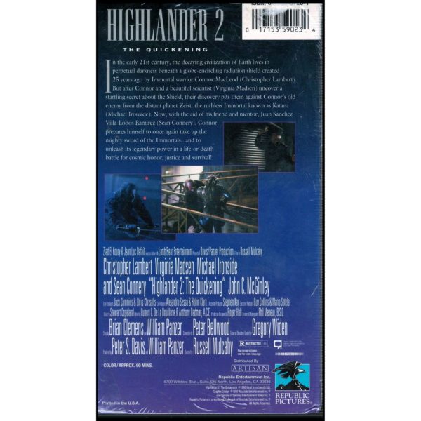 Highlander 2-Quickening (VHS Tape)