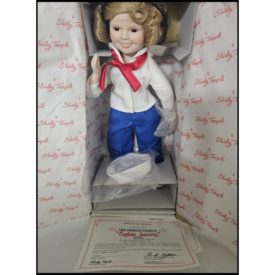 Dolls of the Silver Screen Shirley Temple "Captain January" Porcelain Doll 14" Danbury Mint